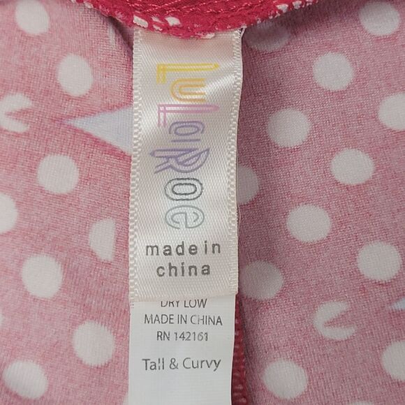 LuLaRoe LLR TC Leggings Americana Pattern Patriotic Stars and Polka Dots - Picture 7 of 9